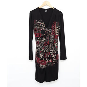 Desigual Women's Messina Hembrey Collection V-Neck Long Sleeve Art Wear Sz L